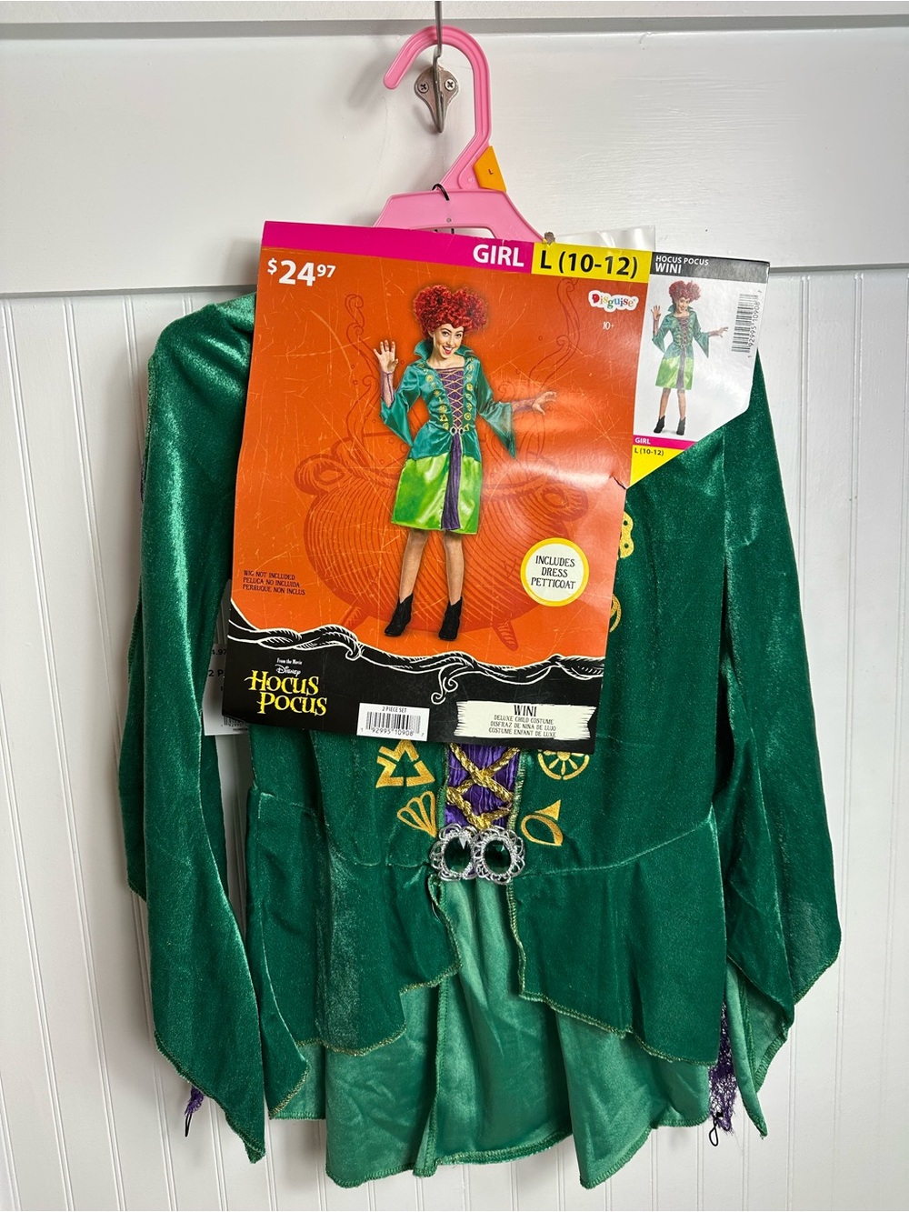 Hocus Pocus Winifred Green Girls Costume - L (10-12)